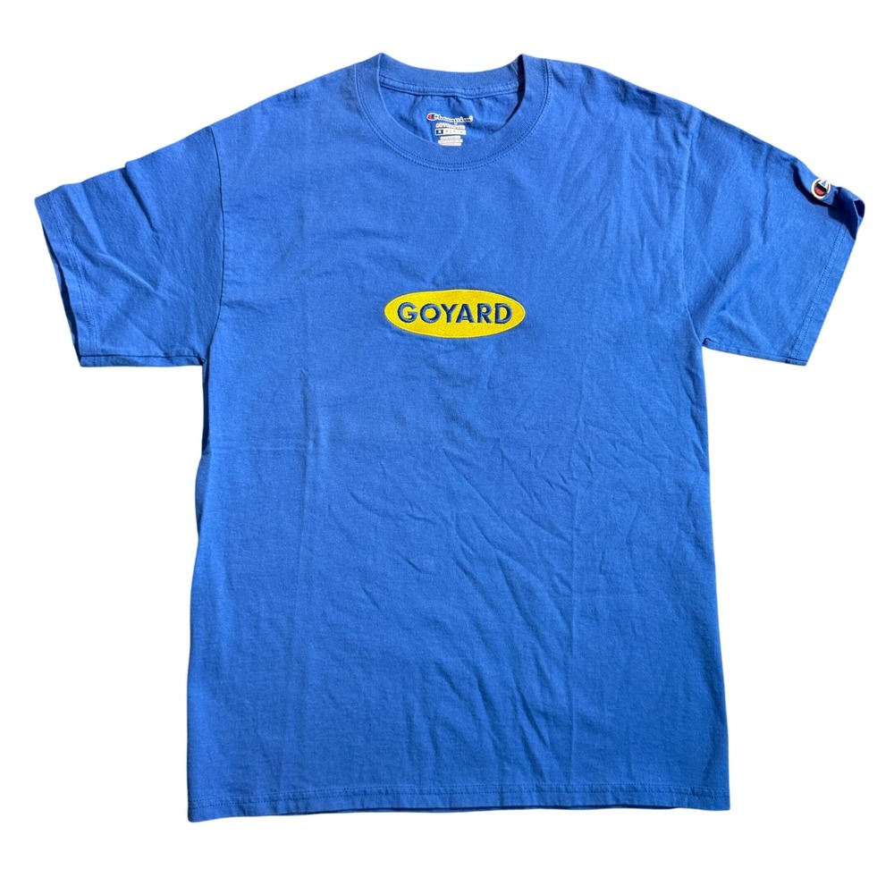 Streetwear Goyard Rip Logo T-Shirt Mens Medium Blue Short Sleeve Tee‎